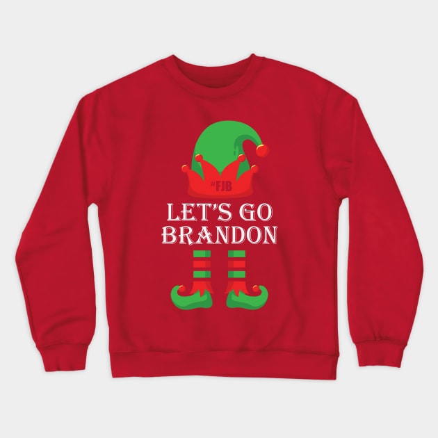 le'ts go brandon! christmas style Crewneck Sweatshirt by FunSillyShop